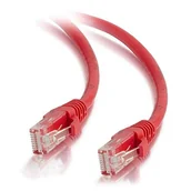 Kable miedziane - C2G 2 m czerwony kabel sieciowy Cat5e Ethernet RJ45 o wysokiej prędkości, kabel LAN Cat5e nieekranowany PCW UTP kabel krosowy - miniaturka - grafika 1