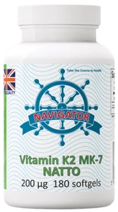 Navigator, Witamina K2 Mk-7 200 Μg, 60 Kapsułek Miękkich (Softgels) + Butelka, 120 Ml - Witaminy i minerały Navigator, Witamina K2 Mk-7 200 Μg, 60 Kapsułek Miękkich (Softgels) + Butelka, 120 Ml - Witaminy i minerały - miniaturka - grafika 1