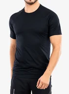 Koszulki sportowe męskie - Koszulka biegowa Salomon Cross Run SS Tee - deep black - miniaturka - grafika 1