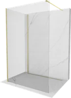 Ścianki i drzwi prysznicowe - Mexen Kioto ścianka prysznicowa Walk-in 115 x 110 cm, transparent, złota szczotkowana - 800-115-212-55-00-110 - miniaturka - grafika 1