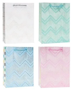 Torebka ozdobna 18x24x8cm hot-stamp mix Rozette - artykuł papierniczy - Opakowania i torebki na prezenty - miniaturka - grafika 1