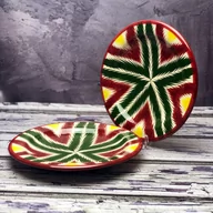 Talerze - Średni talerz ceramiczny ręcznie zdobiony „Na rozstaju dróg” o średnicy 17,5cm - miniaturka - grafika 1