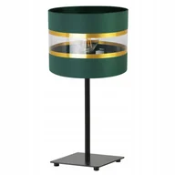 Lampy stojące - Lampa nocna stołowa Elegance Gold Gia modern 1xE27 20cm klosz walec czarno/zielony Light Home LH - miniaturka - grafika 1