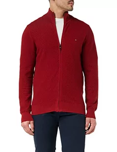 Tommy Hilfiger Męskie kardigany z zamkiem błyskawicznym, Czerwony Regatta, XL - Swetry męskie - miniaturka - grafika 1