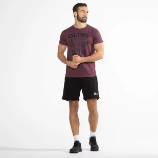 MEN T-SHIRT OLIMP GYM BURGUNDY S - Koszulki sportowe męskie - miniaturka - grafika 1