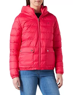 Tommy Hilfiger Damska kurtka z kapturem z izolacją, Pink Splendor, M - Kurtki damskie - miniaturka - grafika 1