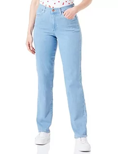Spodnie damskie - Wrangler dżinsy damskie proste, niebieski, 28W / 34L - grafika 1