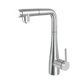 Baterie kuchenne - Deante Eridan Bateria kuchenna wysoka z wyciąganą wylewką chrom BRE075M - miniaturka - grafika 1