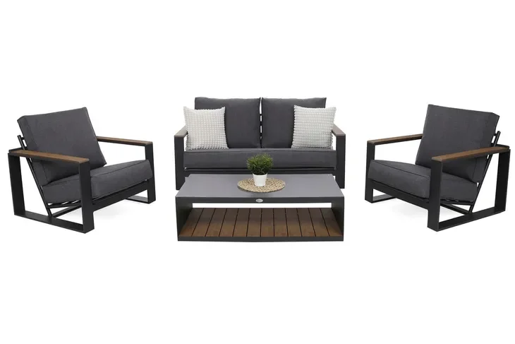 Zestaw mebli ogrodowych komplet meble aluminiowe na taras SanMarcoGrey/Grey