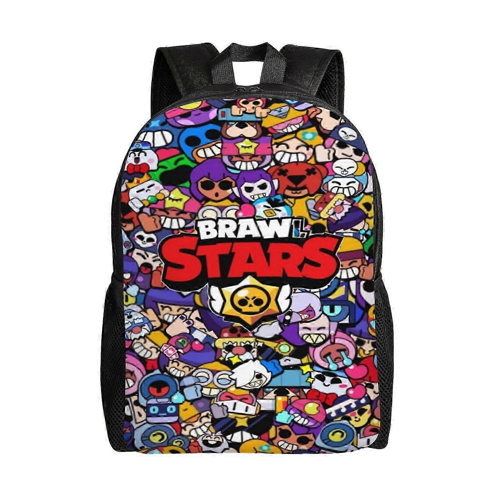 2025 v96 Brawl Kolorowi wojownicy z kreskówek Plecak Stars dla mężczyzn i kobiet, stylowy plecak z pełnym nadrukiem, wodoodporna torba na książki d...