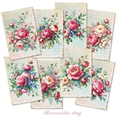 Scrapbooking - Papiery do Scrapbookingu - Bileciki Prezentowe – Karneciki Zestaw M156 romantyczny dzień 24 szt - miniaturka - grafika 1