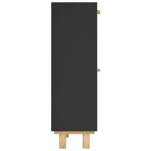 Lumarko Szafka na buty, czarna, 52x25x80 cm, materiał drewnopochodny - Szafki na buty - miniaturka - grafika 7