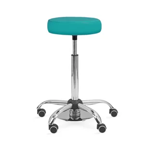 UBM MEDICA Seledynowy 05 Siedzisko tapicerowane z nożną regulacją wysokości - Meble i wyposażenie gabinetów medycznych - miniaturka - grafika 1