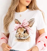 Koszulki i topy damskie - Damska koszulka z królikiem na Wielkanoc - buny49 - miniaturka - grafika 1