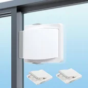 Zabezpieczenia dla dzieci - BLOKADA DRZWI PRZESUWANYCH 2 szt Z PODŁADKĄ SAMOPRZYLEPNĄ ZABEZPIECZENIE - miniaturka - grafika 1