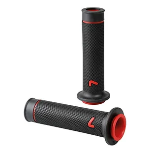 Lampa 90580 Sport-Grip, uniwersalne uchwyty na kierownicę motocyklową, 2 sztuki, gumowe, prawe i lewe - czerwone - Części motocyklowe - miniaturka - grafika 1