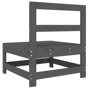 Ogrodowe siedziska środkowe, szare, 2 szt., lita sosna Lumarko! - Sofy ogrodowe - miniaturka - grafika 7