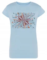 Koszulki i topy damskie - T-Shirt damski kolorowy nadruk Abstrakcja r.XL - miniaturka - grafika 1