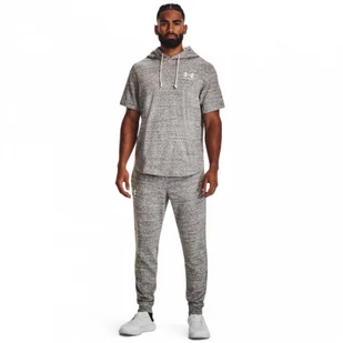 Męskie spodnie dresowe Under Armour UA Rival Terry Jogger - szare - Spodenki męskie - miniaturka - grafika 1
