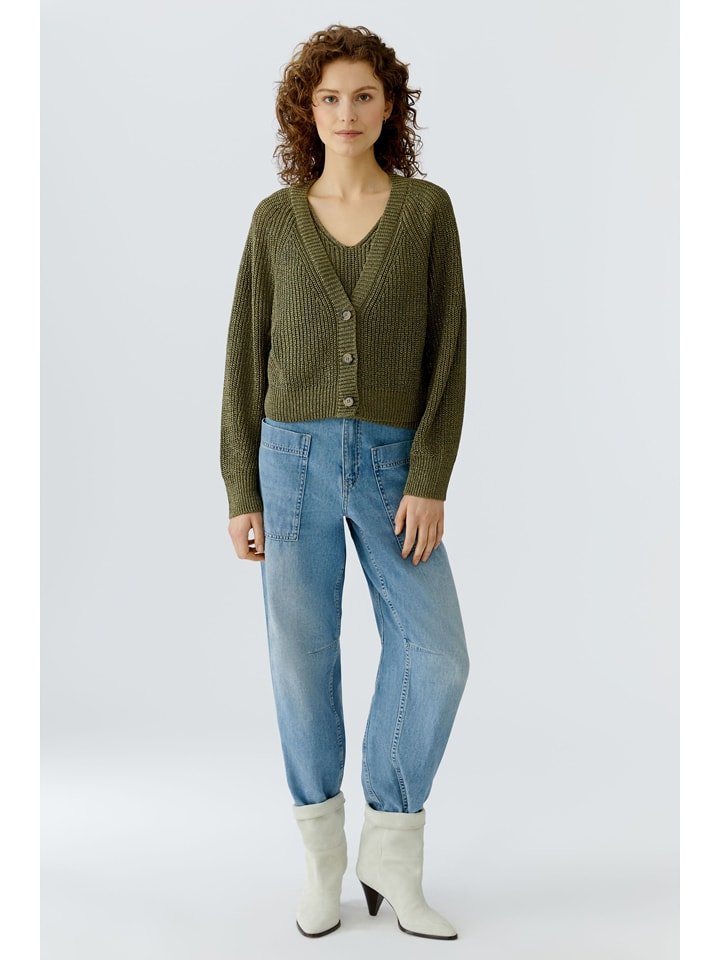 Oui Kardigan w kolorze khaki