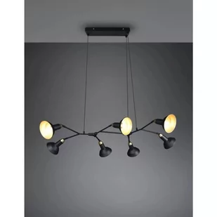 Trio Clayton 310300532 lampa wisząca zwis 5x28W E27 czarna - Lampy sufitowe - miniaturka - grafika 1