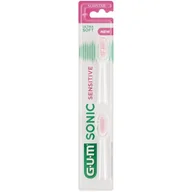 Szczoteczki do zębów - SUNSTAR EUROPE S.A. GUM Sonic Sensitive wymienne główki szczoteczki do zębów do wyjątkowo delikatnego i dogłębnego oczyszczania 2 sztuki 9103692 - miniaturka - grafika 1