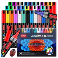 Przybory szkolne - MARKERY AKRYLOWE ZESTAW 36 SZTUK Pisaki Flamastry Mazaki Jupai ORYGINALNE ! - miniaturka - grafika 1