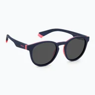 Okulary przeciwsłoneczne - Okulary przeciwsłoneczne dziecięce Polaroid PLD 8048/S blue pink/grey polarized WYSYŁKA W 24H 30 DNI NA ZWROT - miniaturka - grafika 1
