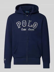 Bluza rozpinana z wyhaftowanym logo i kieszenią kangurką - Bluzy męskie - miniaturka - grafika 1