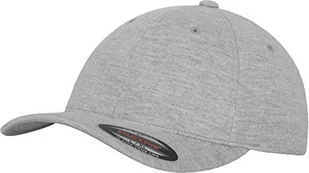 Flexfit Damska/męska czapka z daszkiem Double Jersey Fitted Unisex dla dorosłych szary wrzosowy L-XL 6778 - Czapki damskie - miniaturka - grafika 1