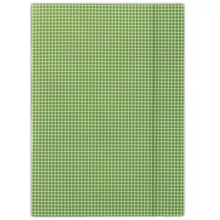 Donau . Teczka z gumką, karton, A4, 400gsm, 3-skrzydłowa - zielona w kratę - Teczki i skoroszyty - miniaturka - grafika 1