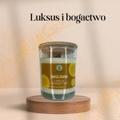 Świece - Luksus i bogactwo Świeca sojowa w szkle z drewnianym zamknięciem 250 ml - miniaturka - grafika 1
