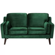 Sofy i kanapy - Beliani Sofa dwuosobowa tapicerowana zielona LOKKA - miniaturka - grafika 1