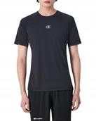 Koszulki męskie - CHAMPION T SHIRT MĘSKI CZARNY Z SZARYMI WSTAWKAMI I LOGO XL J9A - miniaturka - grafika 1