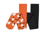 Bluzki dla dziewczynek - lupilu Rajstopy termiczne dziecięce na Halloween, 2 pary (pomarańczowy / czarny, 98/104) - lupilu® - miniaturka - grafika 1