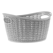 Pojemniki biurowe - Koszyk plastikowy owalny Malm 3.3L, szary - miniaturka - grafika 1