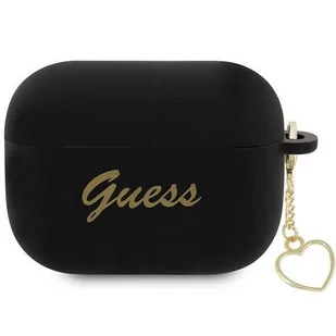 Guess GUAP2LSCHSK AirPods Pro 2 cover czarny/black Silicone Charm Heart Collection - GUESS - Moda i Uroda OUTLET - miniaturka - grafika 1