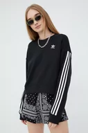 Bluzy damskie - Adidas Originals bluza bawełniana Adicolor damska kolor czarny z aplikacją - miniaturka - grafika 1