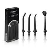 Irygatory do zębów - Vitammy, Hydra, Zestaw wielofunkcyjnych końcówek do irygatora, czarne, 4 szt. - miniaturka - grafika 1