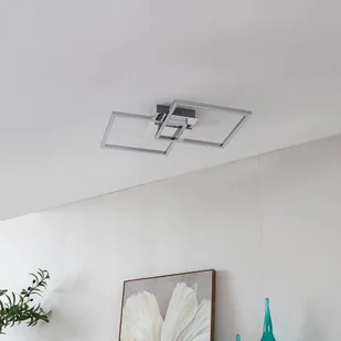 Lampa sufitowa Lindby LED Panja, 50 cm, kolor chrom, żelazo - Lampy sufitowe - miniaturka - grafika 1