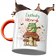 Kubki - Kubek Pomarańczowy Dla Henryka Kolegi Męża Prezent z Nadrukiem ze Zdjęciem + Opakowanie na prezent (wzór 04) - miniaturka - grafika 1