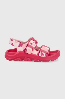 Sandały damskie - Birkenstock sandały dziecięce Mogami kolor różowy - grafika 1