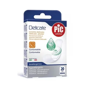 Plastry Pic Solution Delicate, 19x72 mm medium, 20 szt. 20 szt. - Apteczki i materiały opatrunkowe - miniaturka - grafika 1