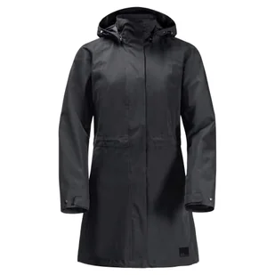 Jack Wolfskin Ottawa Płaszcz Kurtka, Czarna, XL Kobiety - Płaszcze damskie - miniaturka - grafika 1