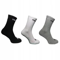 Kijki narciarskie - Skarpetki sportowe Salomon Active Wear Crew 3 pary wysokie - SALOMON - miniaturka - grafika 1