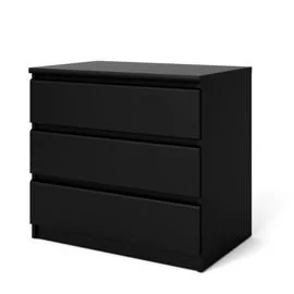 Tvilum Komoda szeroka Naia, czarna matowa, 77x50x70 cm - Komody - miniaturka - grafika 1