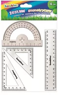 Przybory szkolne - St. Majewski Zestaw geometryczny 4 elementy Bambino 729975 - miniaturka - grafika 1