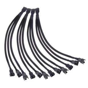 4X Kabel Rozdzielacz Rozgałęziacz Wentylatora Pwm 4 Pin 3 Pin Przedłużacz - Chłodzenie procesora - miniaturka - grafika 1