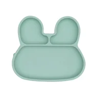 Zestawy naczyń dla dzieci - Silikonowy talerzyk z przyssawką Króliczek We Might Be Tiny - Minty Green - miniaturka - grafika 1
