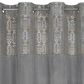 Zasłony - Zasłona 140 x 250 Dekoracyjna Liza Stal+Złoty - miniaturka - grafika 1